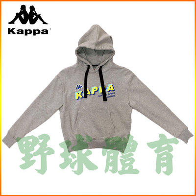 KAPPA 女款長袖帽T 灰/黃/藍 37148DW-411
