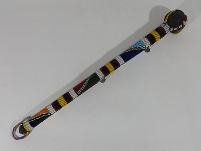 [銀九藝] 早期 48公分 原住民 琉璃串珠 權杖