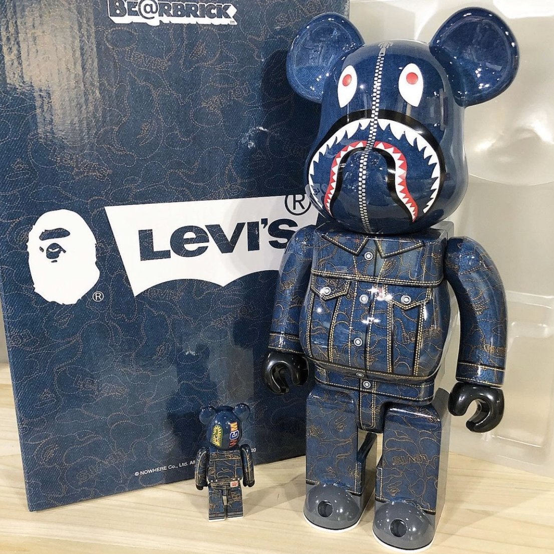 潮流本舖》現貨秒發BAPE X LEVI'S X Be@rbrick LEVIS 庫柏力克熊