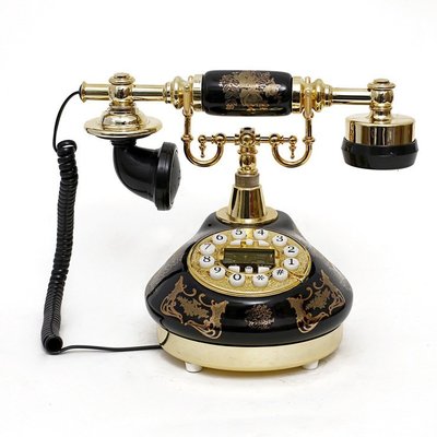 紅鋪子 歐式田園陶瓷電話機復古創意仿古電話機時尚家居座機