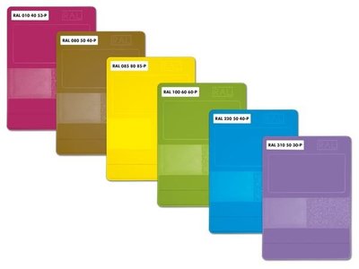 RAL PLASTICS P1 or P2 Farbplatte 德國勞爾工業設計通用塑膠色片補充版(4碼或7碼)
