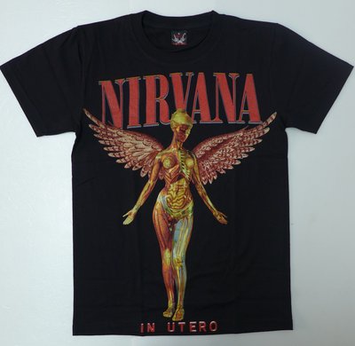 【Mr.17】Nirvana 超脫樂團 IN UTERO 金屬 搖滾樂團短袖T恤 樂團T (H534)