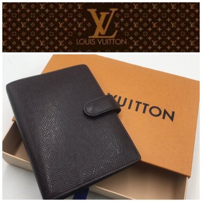 Louis Vuitton 3卡Taiga記事本 筆記本 活頁行事曆筆記手冊信用卡夾名片夾 LV短夾$658 一元起標
