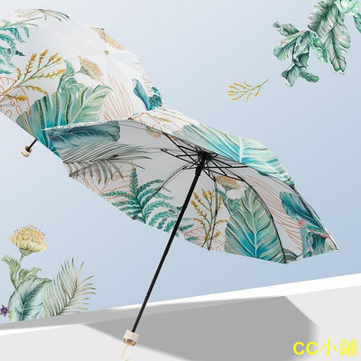 CC小鋪【現貨】網紅爆款雙層傘雙面花黑膠防晒女遮陽傘小花傘晴雨兩用太陽傘