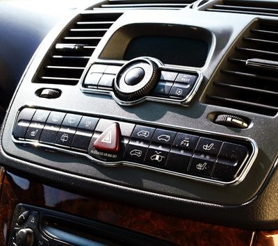 圓夢工廠 Benz 賓士 Viano Vito W639 2003~2014 改裝 鍍鉻銀 音響中控面板按鈕 飾框貼