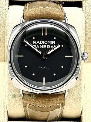 重序名錶 未使用新品 PANERAI 沛納海 RADIOMIR  PAM425 S.L.C.魚雷浮雕 3日鍊 手上鍊