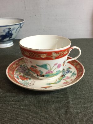  白明月藝術／古物雜貨店 古董手繪咖啡杯