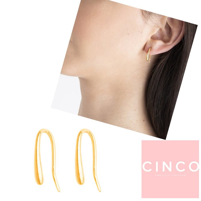 葡萄牙精品 CINCO 台北ShopSmart直營店 Rosemere earrings 24K金迷你岩漿耳環