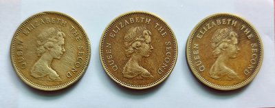 【有一套郵便局) 香港1977年5毫銅幣3枚一起拍128元1977.78.79年(43)