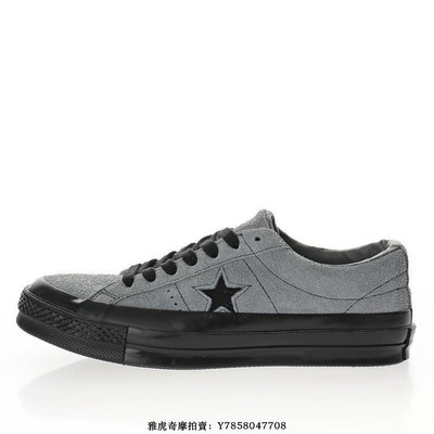 Converse One Star Suede OX“麂皮泥灰黑一星”經典復古休閑滑板鞋　169697C　男女鞋[飛凡男鞋]