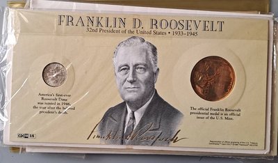 ((junfa1931))美國總統紀念幣 。羅斯福。