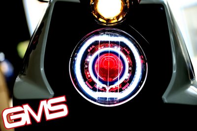 GAMMAS-HID GMS台中廠 YAMAHA 大B BWS M8 合法大燈 類BMW導光LED 日行燈 光圈