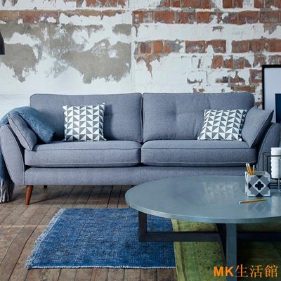 MK生活館北歐風格小戶型布藝沙發設計師簡約現代雙人三人客廳傢俱沙發組合