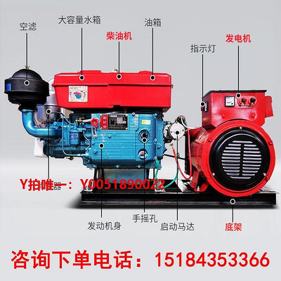 發電機柴油發電機組15千瓦20/24/30KW三相380V220V水冷單缸柴油機發電機