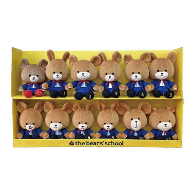 預購 日本🇯🇵小熊學校20週年月份娃娃鞋底繡金線月份 12隻組