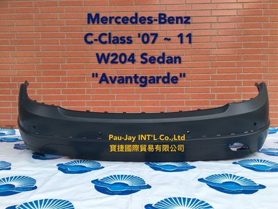 ※寶捷國際※ 07~11 Mercedes C-Class W204 Sedan Avantgarde 後保桿 台灣製造