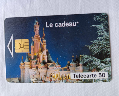 收藏電話卡 迪士尼Disneyland 城堡 Le cadeau 法國 歐洲