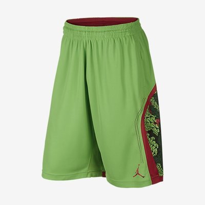 S.G JORDAN FLIGHT PRINTED PERFORATED 男子籃球短褲 696158-360 脈衝綠紅