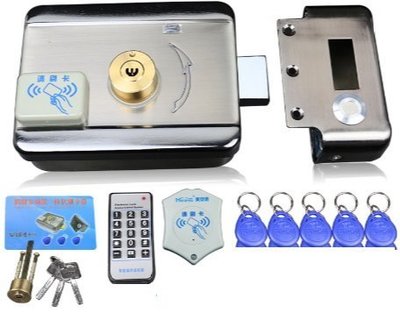 【紘普】最新款刷卡一體ID鎖 出租屋門禁 靜音鎖 遙控電控電子鎖 送10感應扣