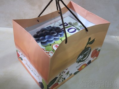 日本麝香貓眼葡萄專用手提紙袋(兩房)