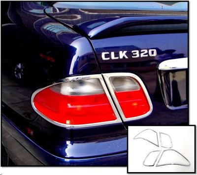 圓夢工廠 Benz 賓士 CLK W208 CLK430 CLK55 1996~2003 鍍鉻 後燈框 尾燈框