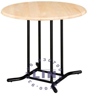 【品特優家具倉儲】@-A425-01餐桌洽談桌工字腳圓桌2.5尺