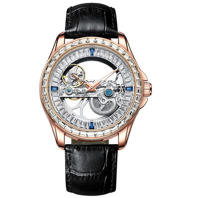 2023新款男士手錶頂級品牌豪華手錶男士鏤空自動機械錶彩圈時尚男士手錶潮流精品男士腕錶