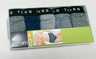 【HANG TEN】5入盒裝個性型男色紗三角褲隨機取色
