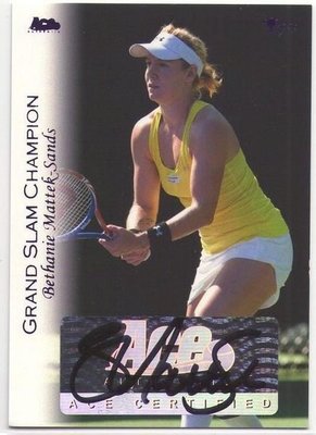 網球 2012 ACE Grand Slam 大滿貫 冠軍 已退休球星 Mattek Sands 限量50張紫版簽名卡 ~~