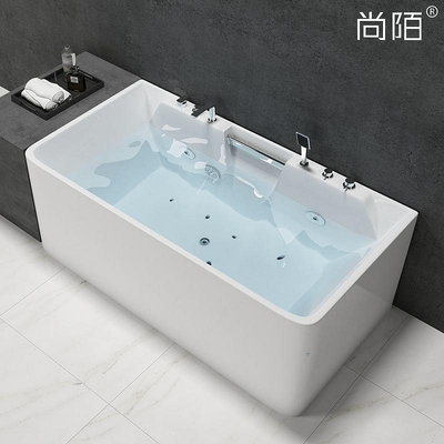 尚陌一體式浴缸獨立式家用迷你成人浴池小戶型單人浴盆1.4m-1.7米