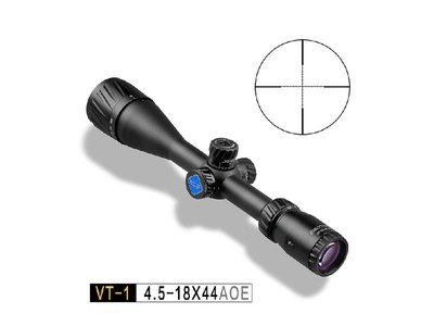台南 武星級 DISCOVERY 發現者 VT-1 4.5-18X44 AOE 狙擊鏡( 真品瞄準鏡抗震倍鏡氮氣快瞄內紅