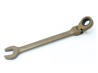[凱溢手工具] STANBAL 規格13mm 長度180mm 72齒頂級鉻釩鋼搖頭式梅開棘輪板手-台灣造造