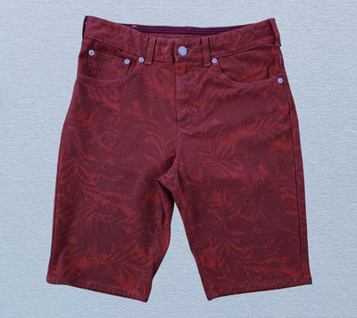 EDWIN JERSEYS 彈性材質 楓葉圖案 休閒短褲 (W30) (一元起標 無底價)