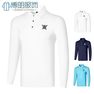 ANEW 新款高爾夫服裝男上衣戶外運動保暖POLO衫速乾T恤秋冬golf長袖服飾-博朗服飾