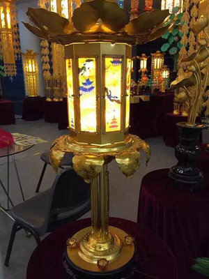 眾信優品 一對仙鶴LED佛教供燈立式燈籠宮燈寺院佛堂裝飾包郵FX2052