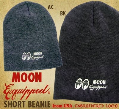 (I LOVE樂多) MOON Equipped Short Beanie Cap 刺繡風格 毛帽 共兩款可選擇