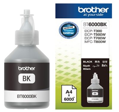 【Pro Ink】Brother BT6000BK 原廠黑色墨水瓶 - DCP-T300、DCP-T500W‧含稅