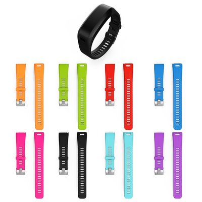 森尼3C-於Garmin 佳明vivosmart HR智能手環分體時尚錶帶 矽膠替換腕帶 替換腕帶 運動錶帶 軟 大小號-品質保證