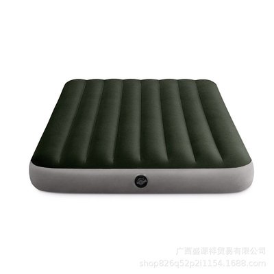 INTEX64108植絨氣墊床 線拉充氣床墊單人折疊床墊 戶外露營便攜床