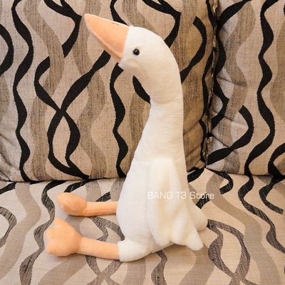 實拍影片 呆頭鵝 填充玩具 絨毛玩具 娃娃 鴨子 玩偶 鵝 抱枕 聖誕節 交換禮物 BANG【HL82】