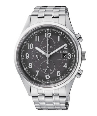 CITIZEN 星辰 灰面時尚計時腕錶 /CA0620-59H /42mm