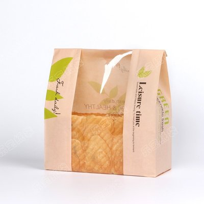 下殺 (null)北歐風面包吐司袋450g食品烘焙包裝防油紙袋土司袋包裝袋牛皮紙袋