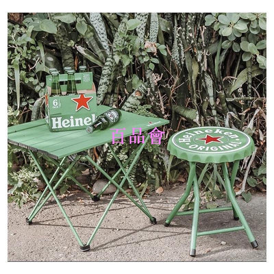 【百品會】 海尼根 收納桌 收納箱 露營桌 折疊椅 瓶蓋椅 露營用具