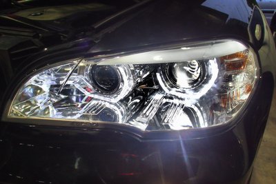 DJD19103016  BMW x5 E70 08-10 E70大燈 高亮度光圈 雙魚眼 遠近魚眼大燈組 B