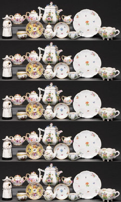 19世紀晚期，梅森/麥森/Meissen mini花飾咖啡杯