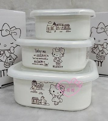 小花花日本精品♥Hello Kitty 保鮮盒3入組~7