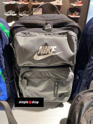 【Simple Shop】NIKE 運動背包 NIKE 後背包 15吋 筆電 夾層 書包 黑灰色 BA6170-010
