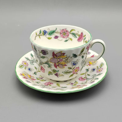 回流精品瓷器 英國Minton明頓哈頓莊園骨瓷咖啡杯紅茶杯碟