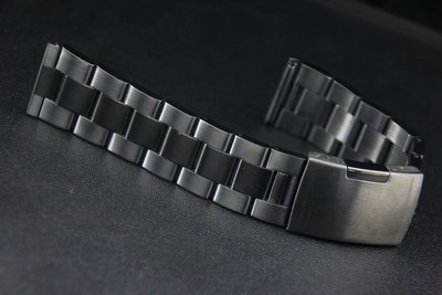 20mm黑色PVD中光兩側拉砂超值平頭實心三版不鏽鋼錶帶sbbn zenwatch2 hamilton sw 華為