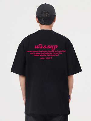 WASSUP HEODS夏季新款短袖男士美式潮牌重磅純棉寬松休閒情侶t恤